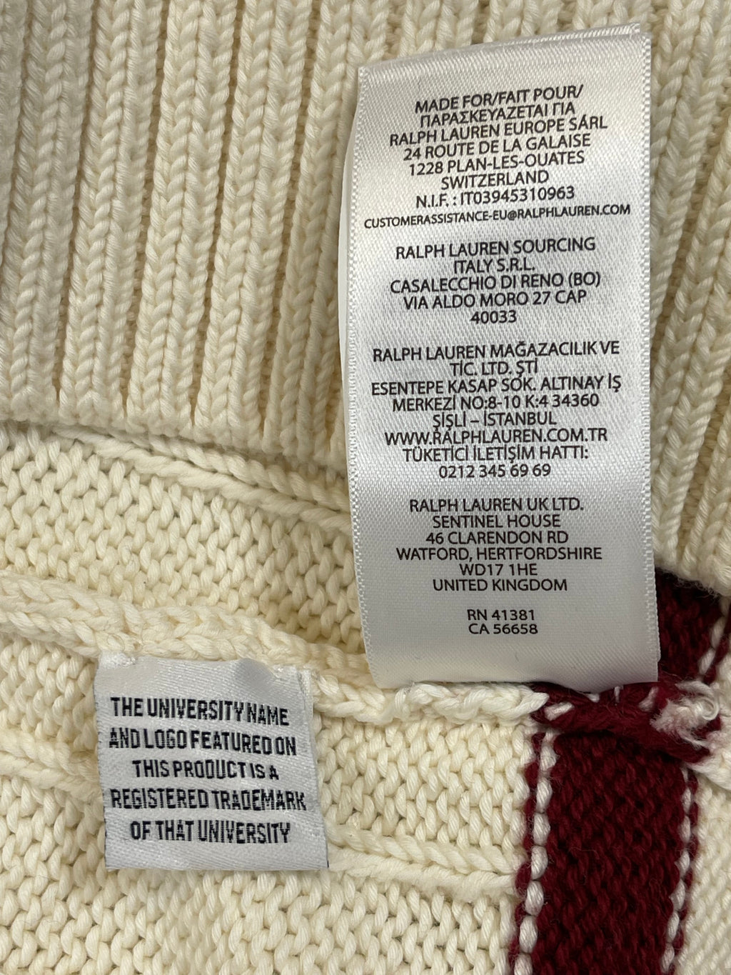 Polo by Ralph Lauren Morehouse College Cable-Knit Cotton Cricket Sweater XL