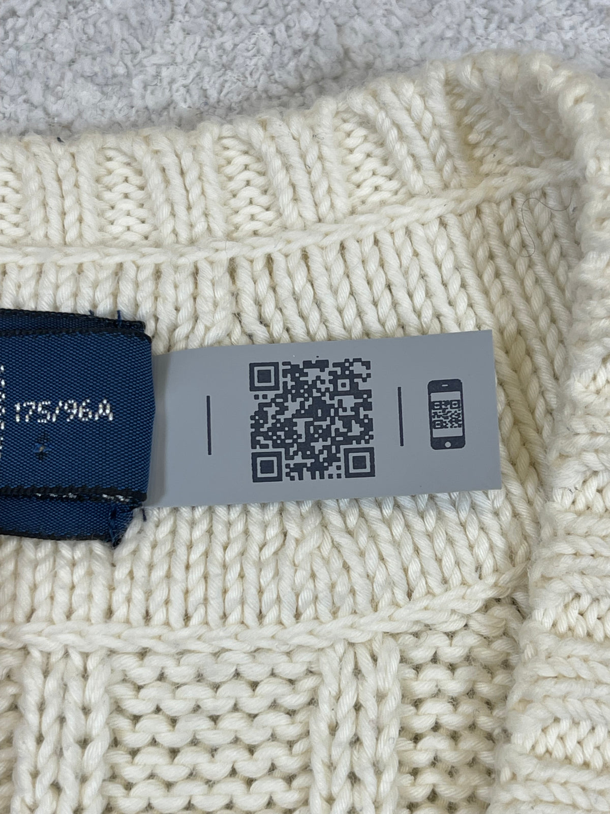 Polo by Ralph Lauren Iconic Cable-Knit Cotton Cricket Sweater M
