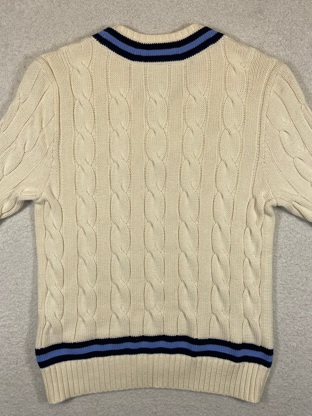 Polo by Ralph Lauren Iconic Cable-Knit Cotton Cricket Sweater M