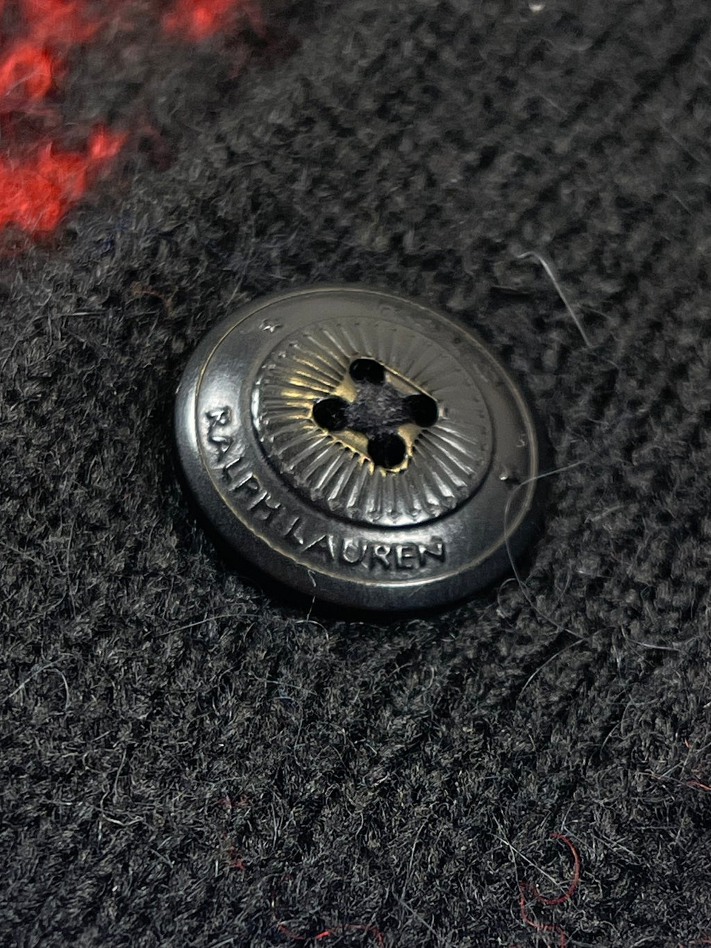 Polo Ralph Lauren Moose & Buffalo Plaid Alpaca Wool-Blend Cardigan S
