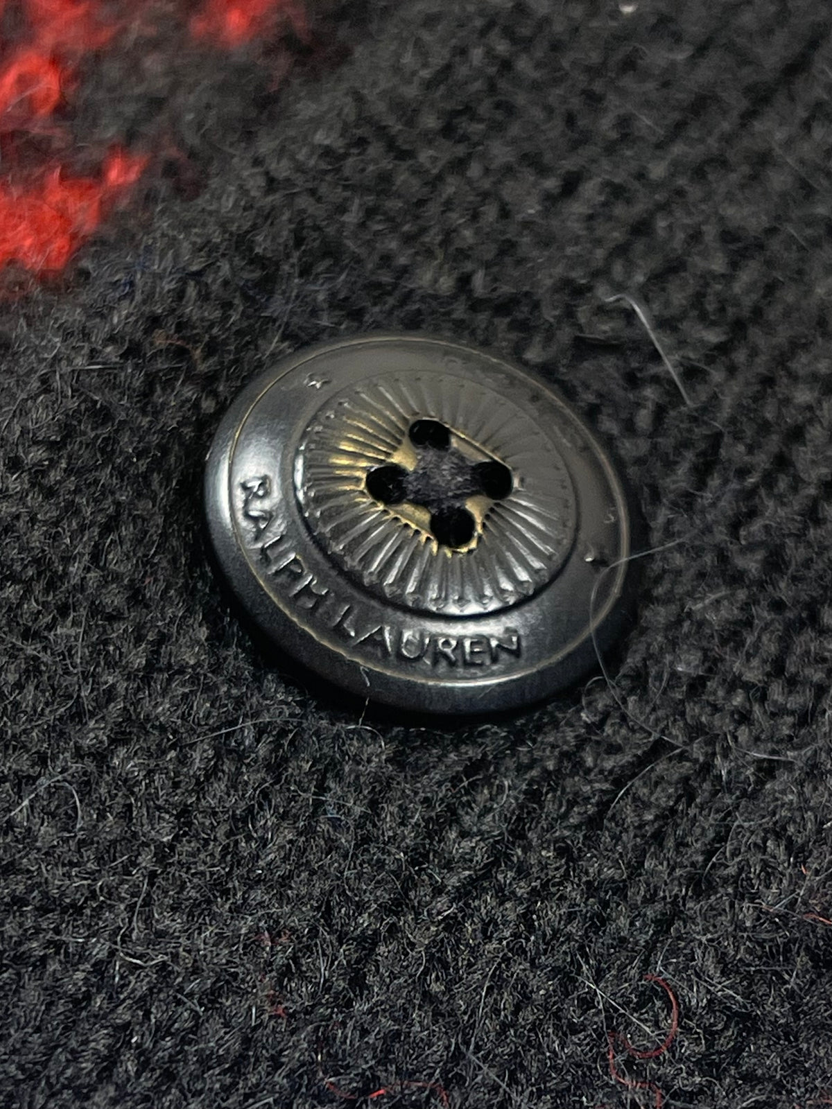 Polo Ralph Lauren Moose & Buffalo Plaid Alpaca Wool-Blend Cardigan S