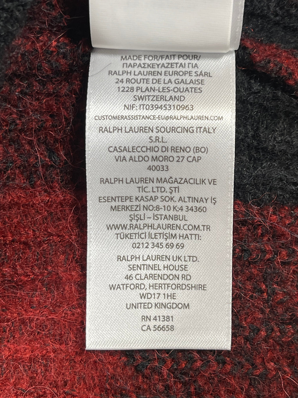 Polo Ralph Lauren Moose & Buffalo Plaid Alpaca Wool-Blend Cardigan S