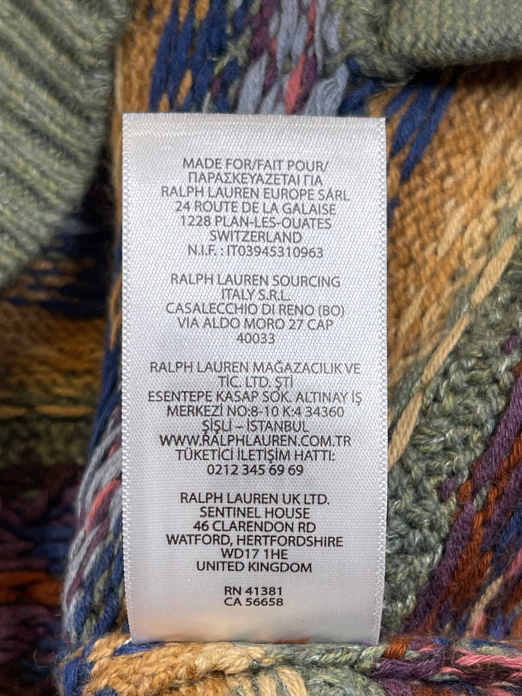 Polo by Ralph Lauren Fair Isle Cotton, Wool & Linen Cardigan XL