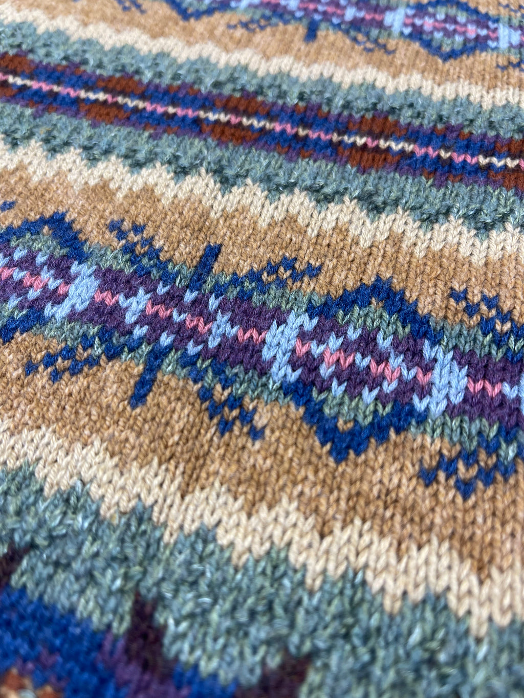 Polo by Ralph Lauren Fair Isle Cotton, Wool & Linen Cardigan XL