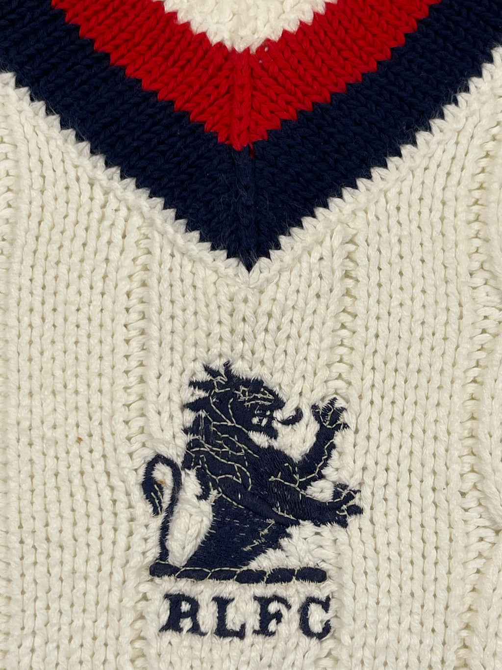 Polo Ralph Lauren R.L.F.C. Cable-Knit Cotton Cricket Sweater Vest XL