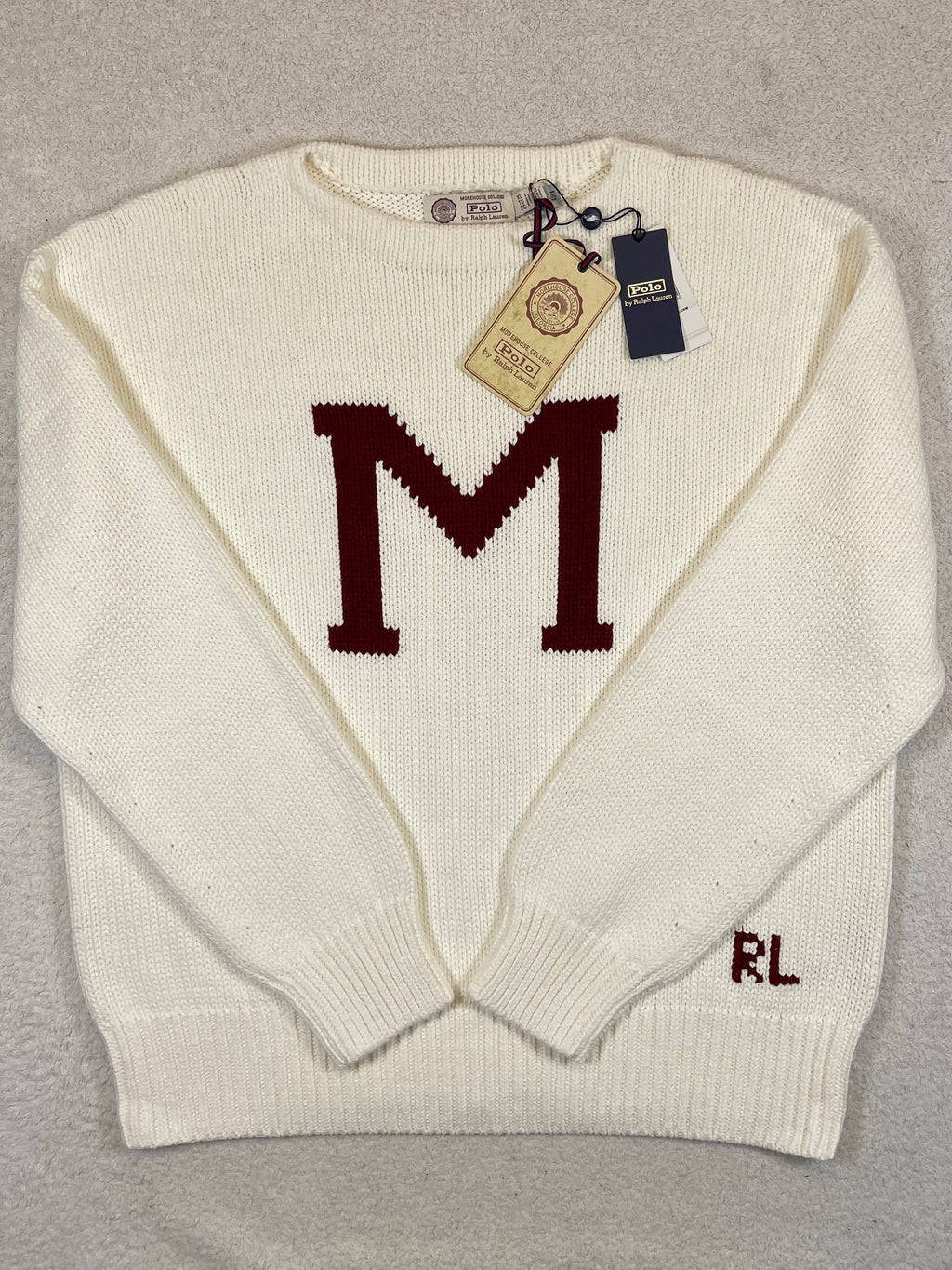 Polo by Ralph Lauren Limited-Edition Morehouse College Letter Cotton Sweater XL
