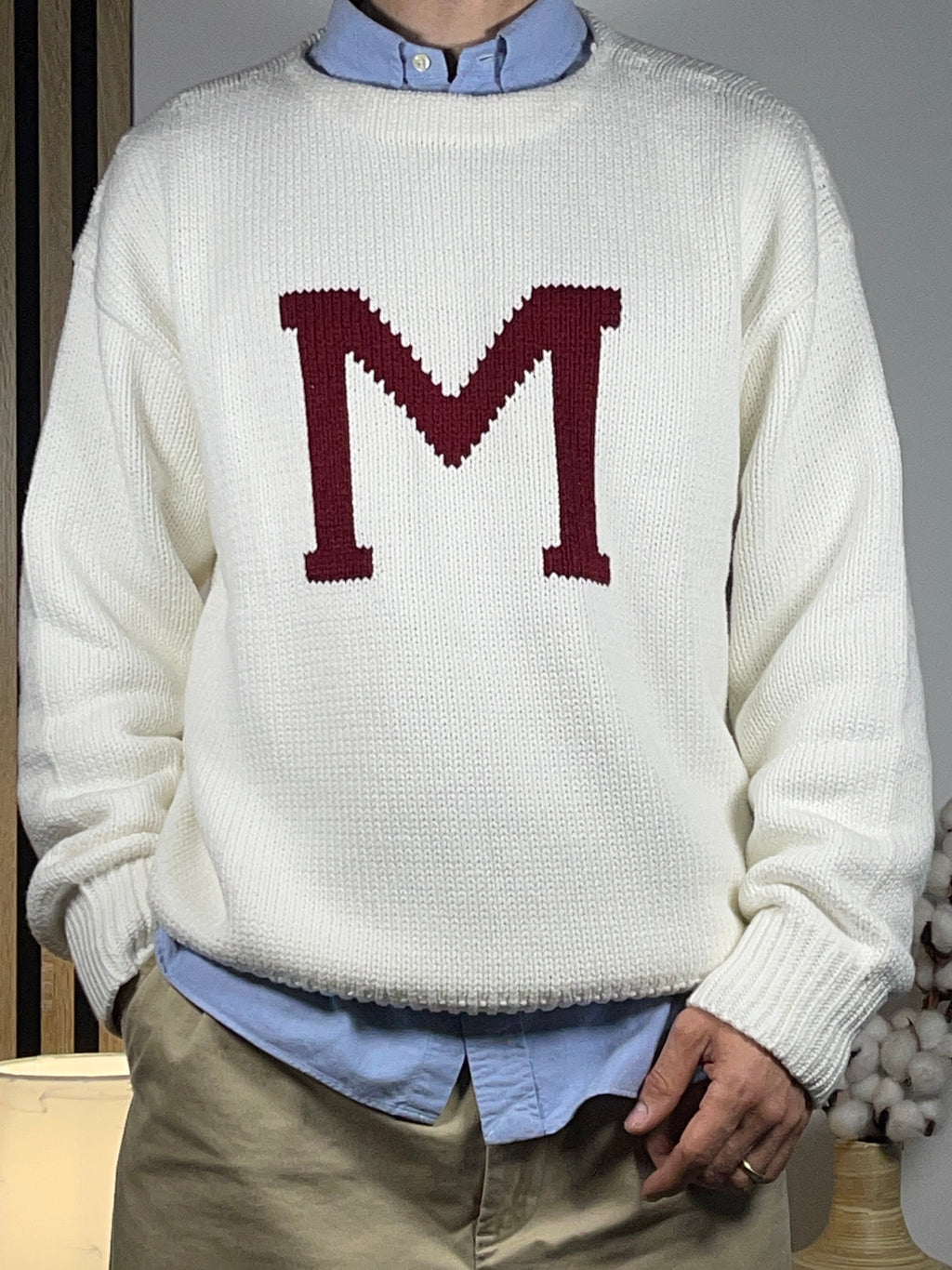 Polo by Ralph Lauren Limited-Edition Morehouse College Letter Cotton Sweater XL