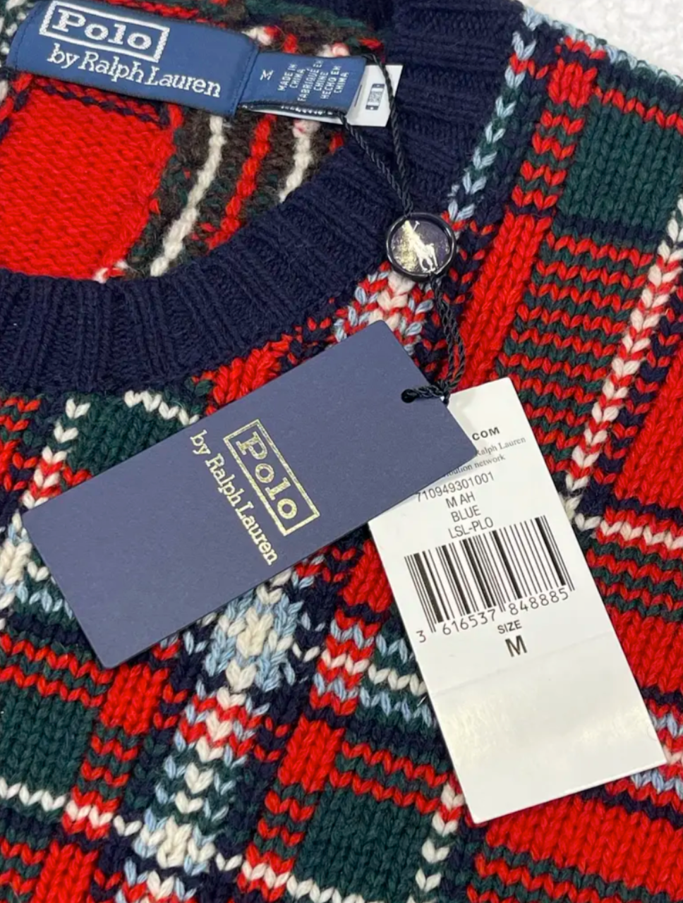 Pull patchwork en tartan, mélange de laine