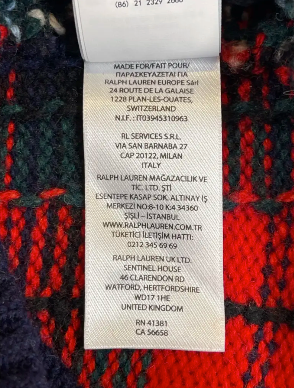 Pull patchwork en tartan, mélange de laine