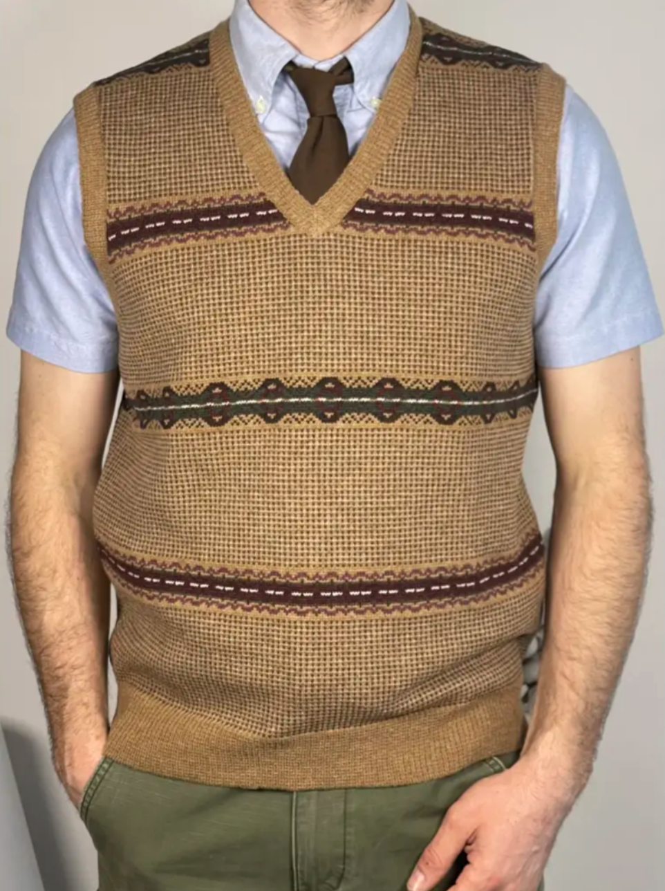 Fair Isle Wool Tank Top