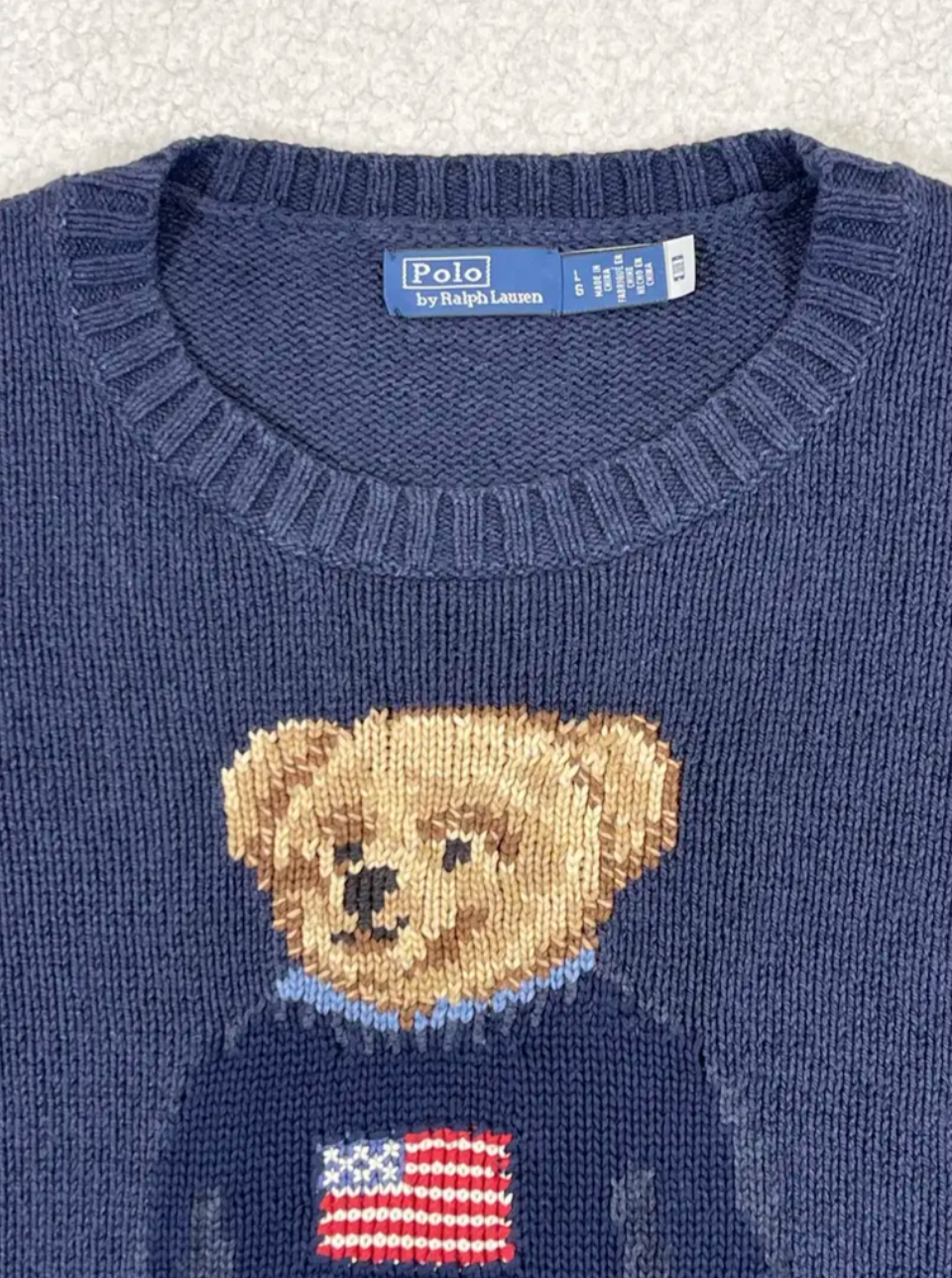 Kultiger Polo Bear Pullover aus Baumwolle und Leinen