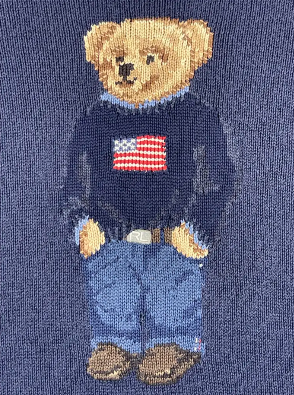 Kultiger Polo Bear Pullover aus Baumwolle und Leinen