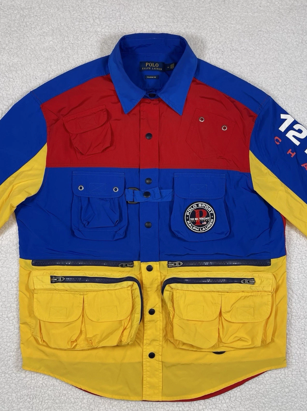 Polo Sport 12 M. Yacht Challenge wasserabweisendes Utility-Hemd im Colour-Block-Design
