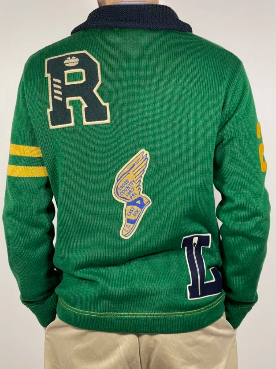 Polo Ralph Lauren Baumwoll-Cardigan im Letterman-Stil