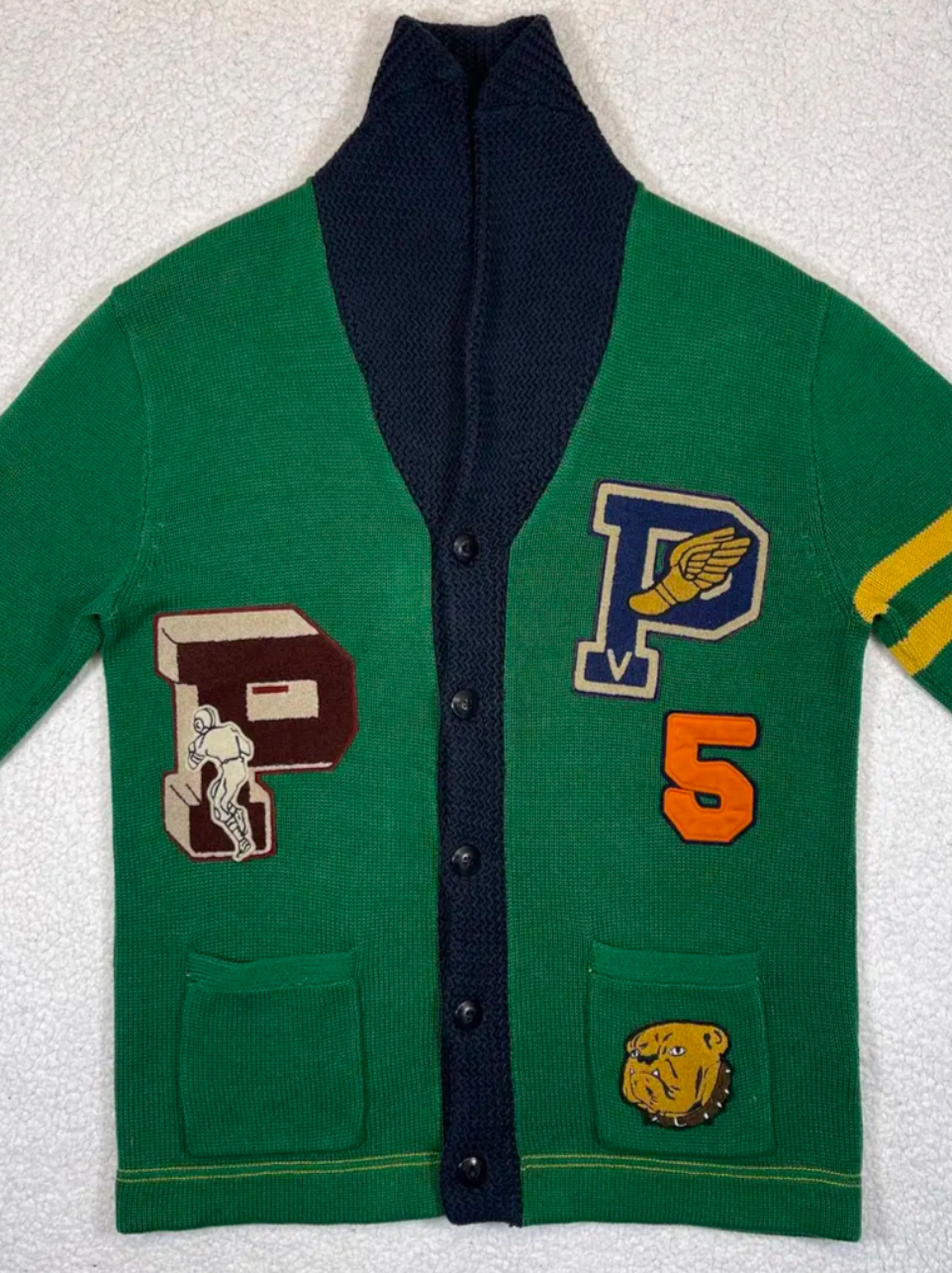 Polo Ralph Lauren Baumwoll-Cardigan im Letterman-Stil