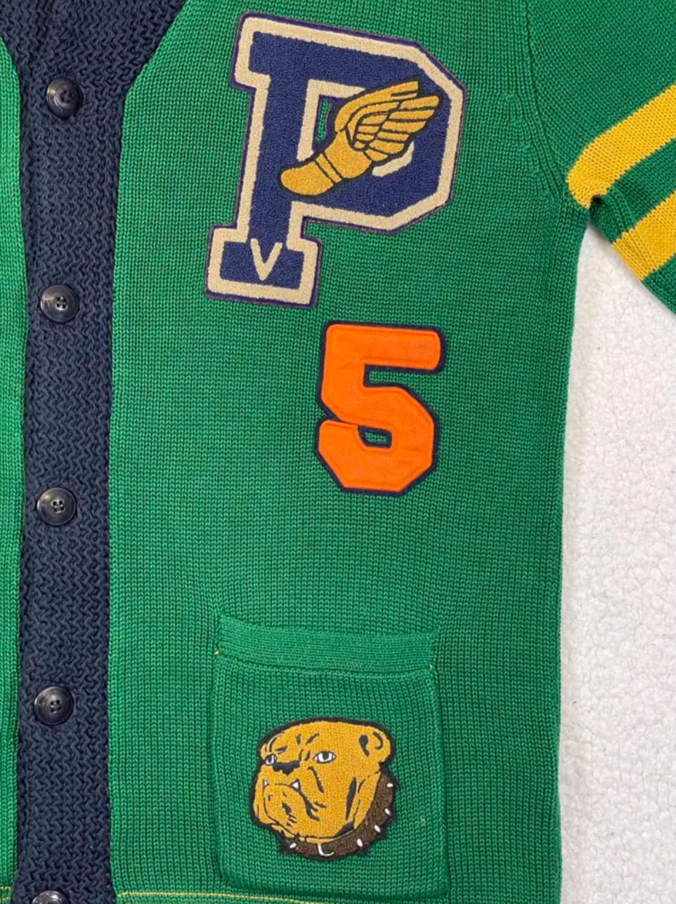 Polo Ralph Lauren Baumwoll-Cardigan im Letterman-Stil