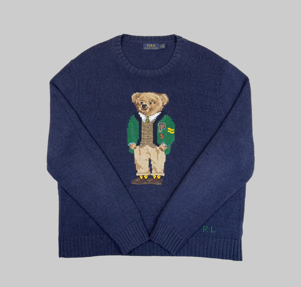 Polo Ralph Lauren Preppy Polo Bear Cotton & Linen Sweater