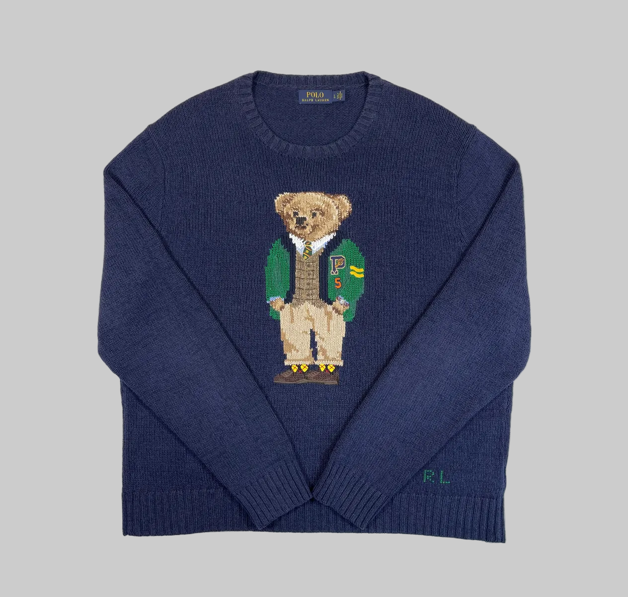 Polo Ralph Lauren Preppy Polo Bear Cotton & Linen Sweater