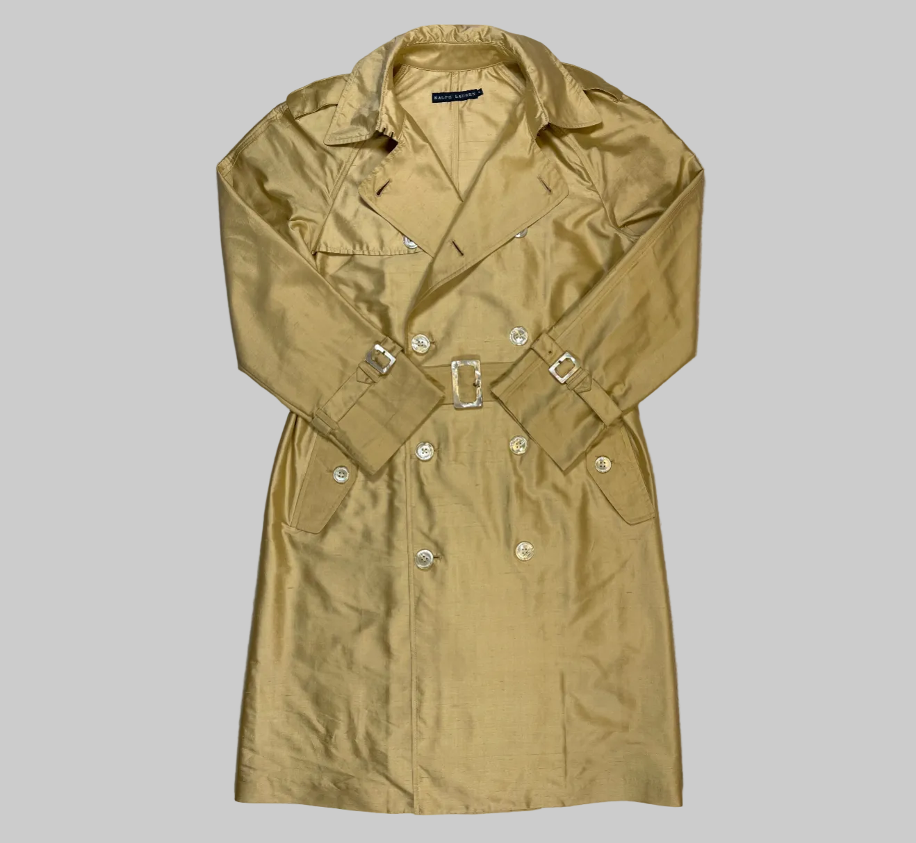 Ralph Lauren Wild Silk Belted Trench Coat (Vintage)