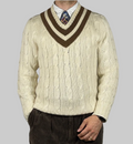 Ralph Lauren Purple Label Linen & Cashmere Cricket Sweater (Vintage 2000s)