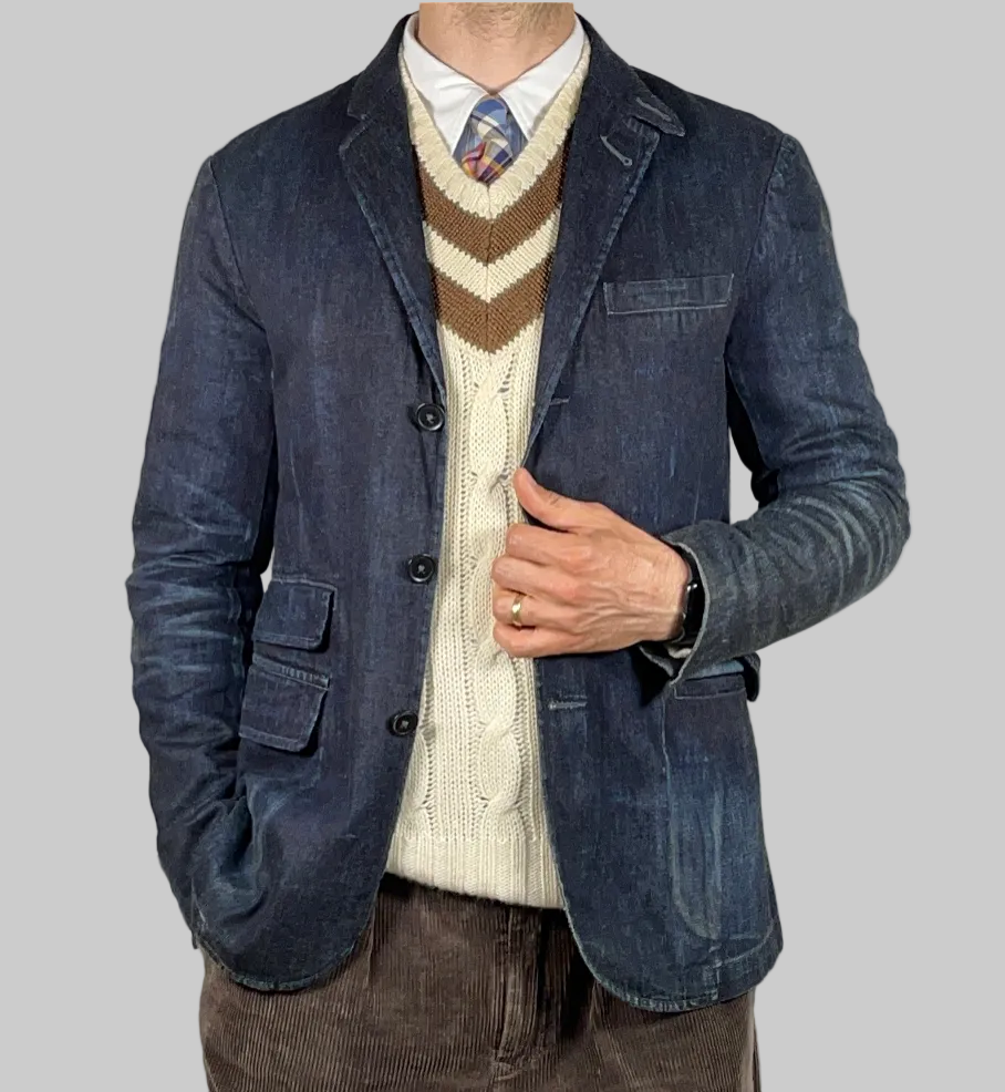 Polo Ralph Lauren Naval Tailors Indigo Denim Blazer (Vintage 2000s)