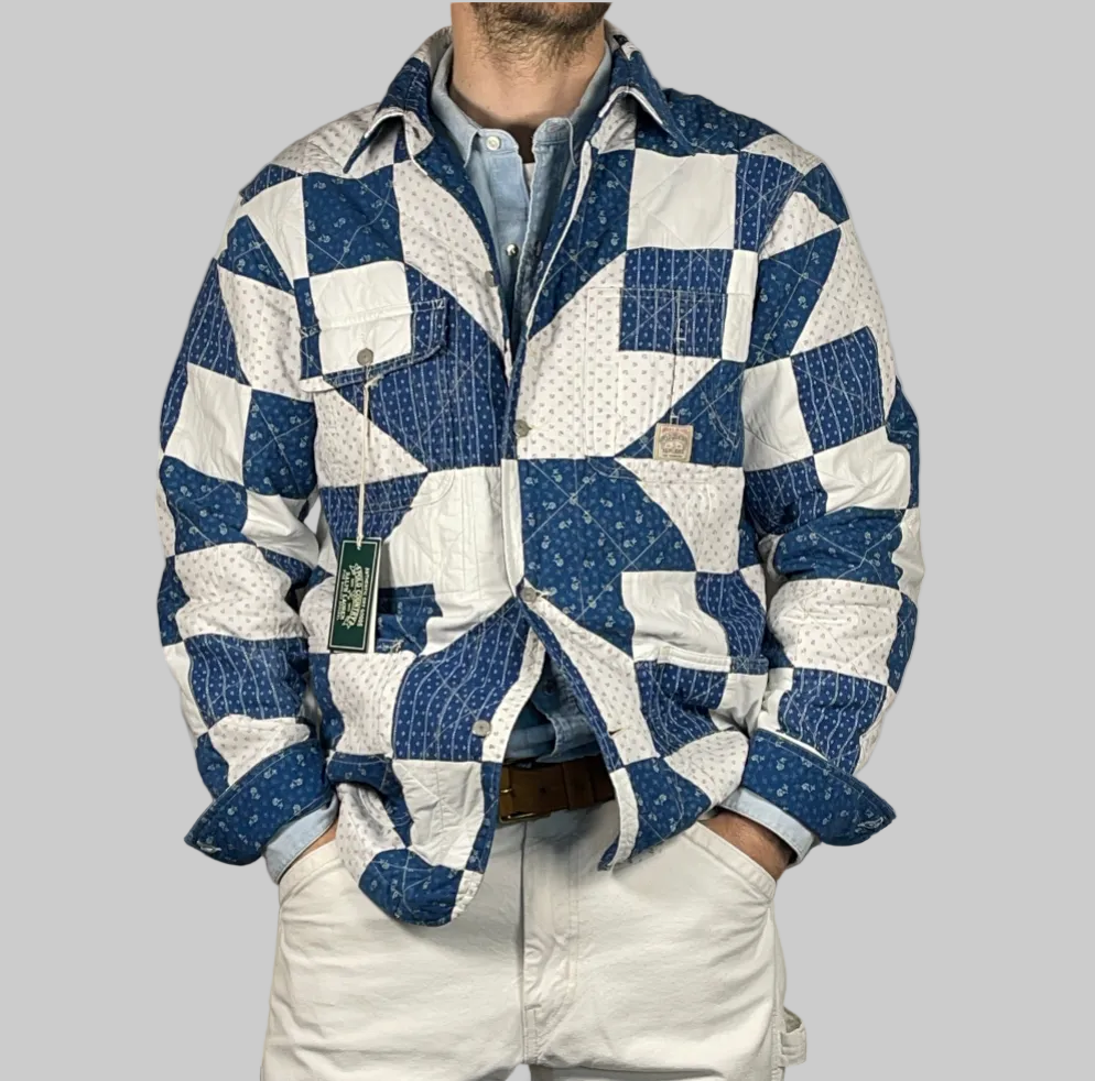 Polo Country Ralph Lauren Patchwork Cotton &amp; Linen Overshirt Jacket (2022)
