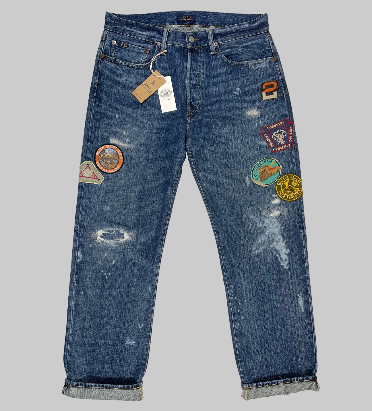 Polo Ralph Lauren Expedition Vintage Classic Fit Aged Denim Jeans (2022)