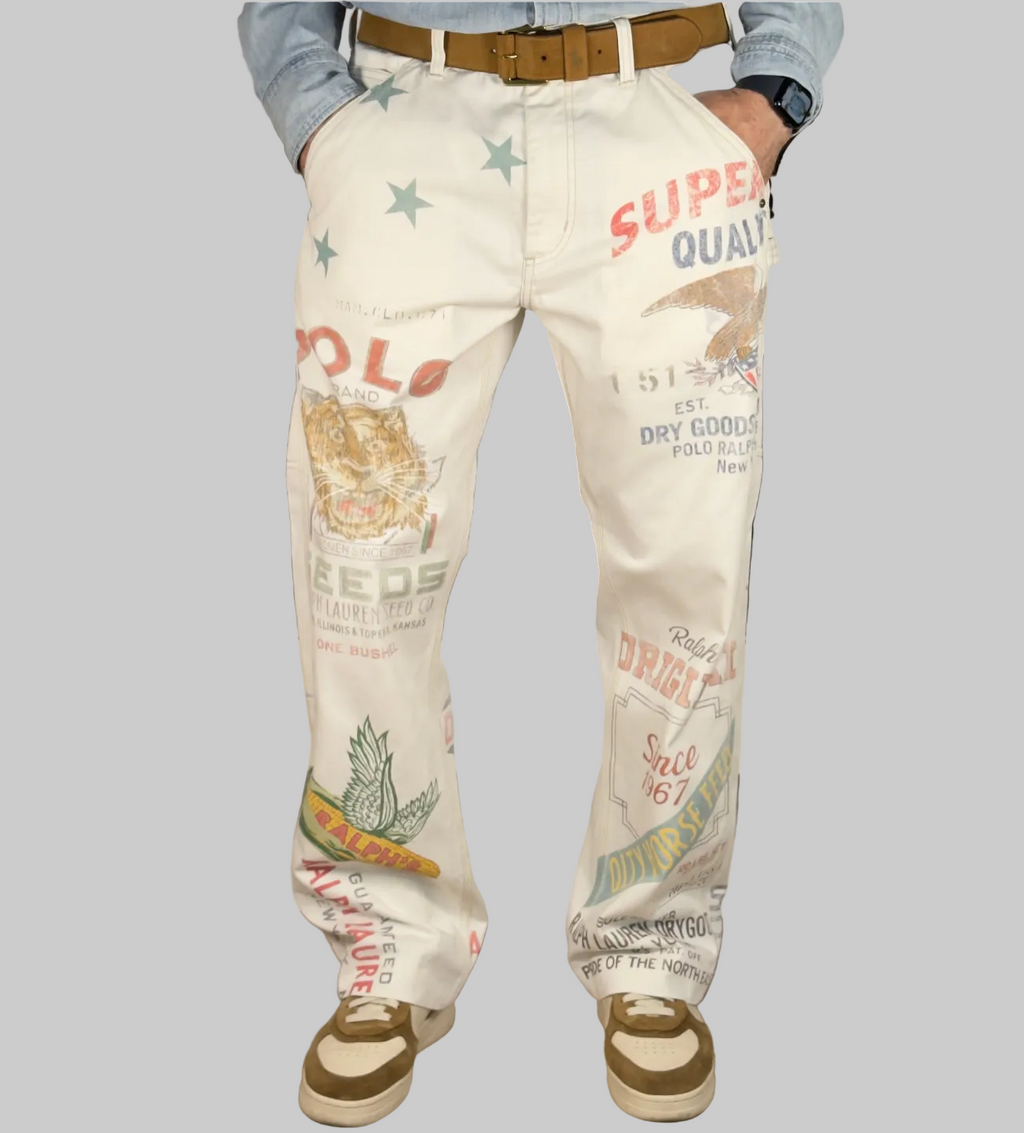 Polo Ralph Lauren Patterned Carpenter Canvas Trousers