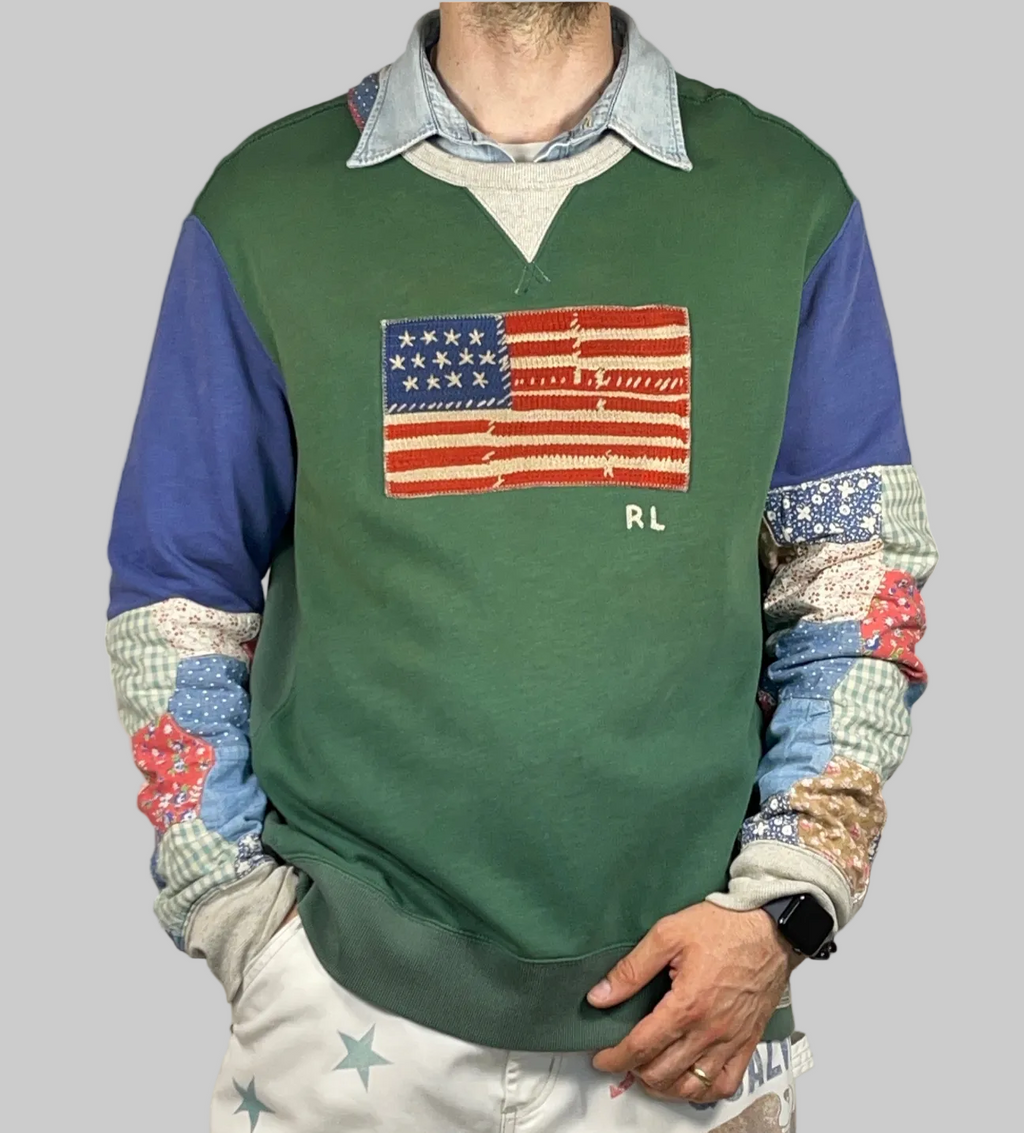 Polo Ralph Lauren Patchwork Flag Fleece Sweatshirt (2022)