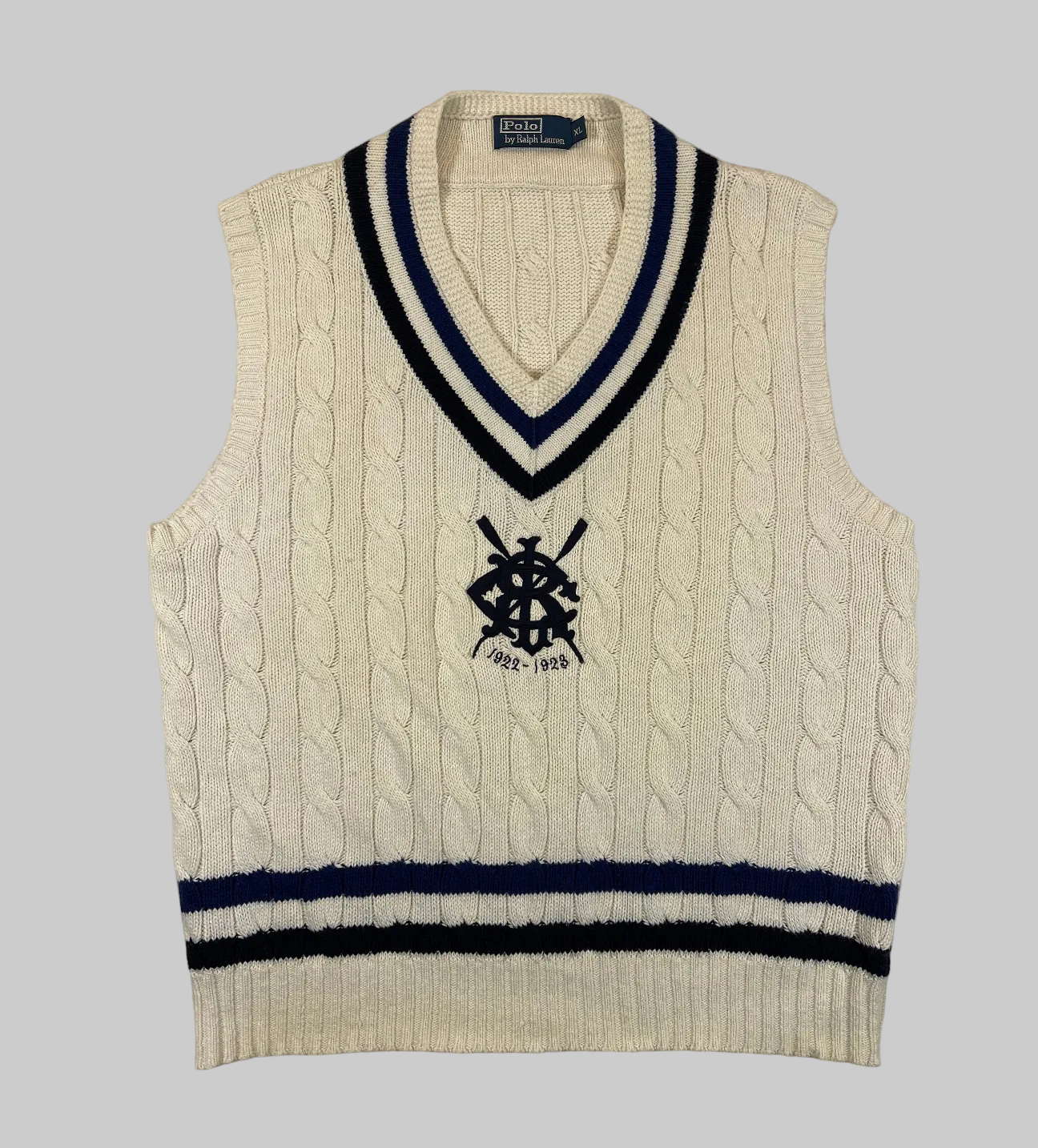 Polo Ralph Lauren Cricket Crest Cotton & Cashmere Sweater Vest (Vintage 2000s)