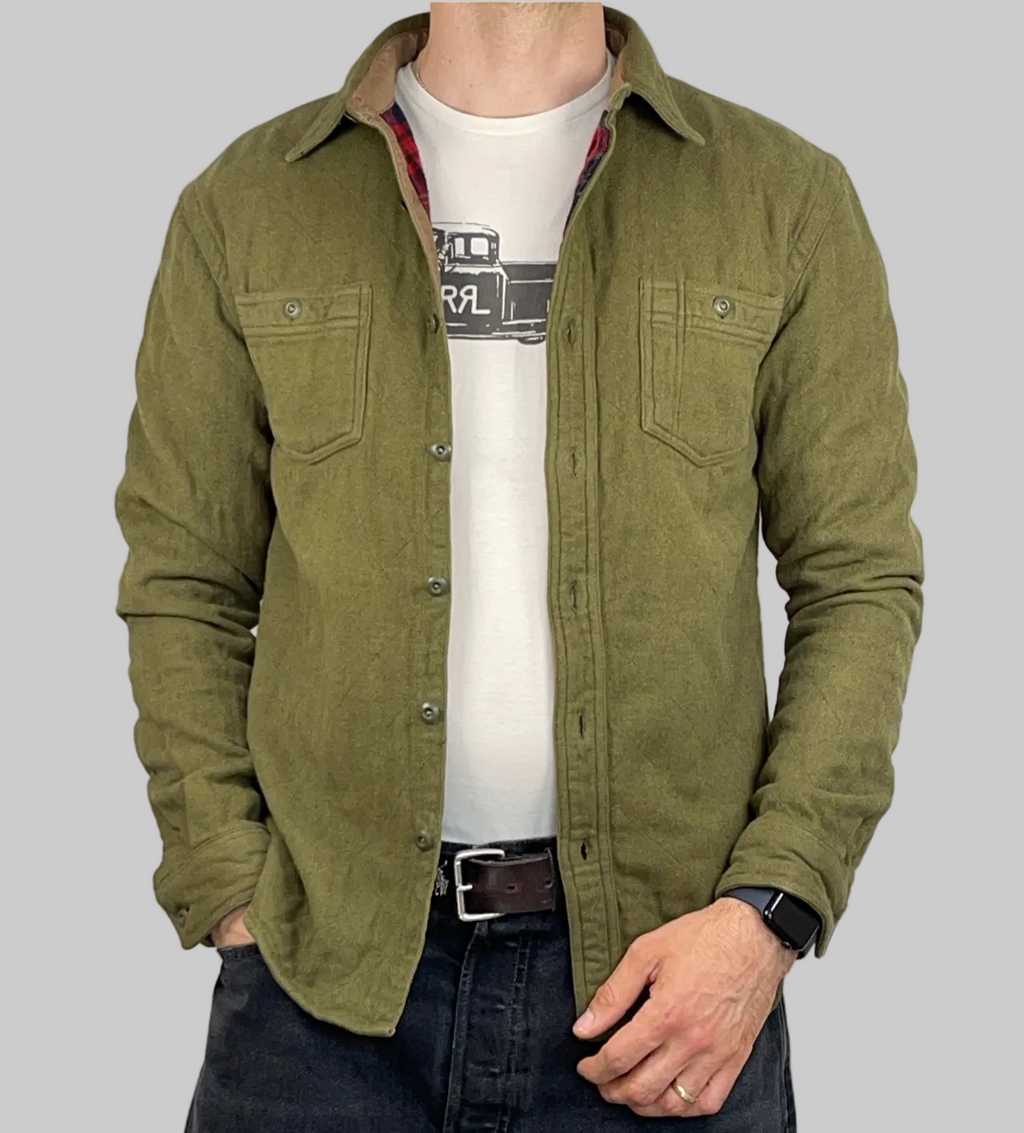 RRL Double RL Quilted Jacquard Overshirt