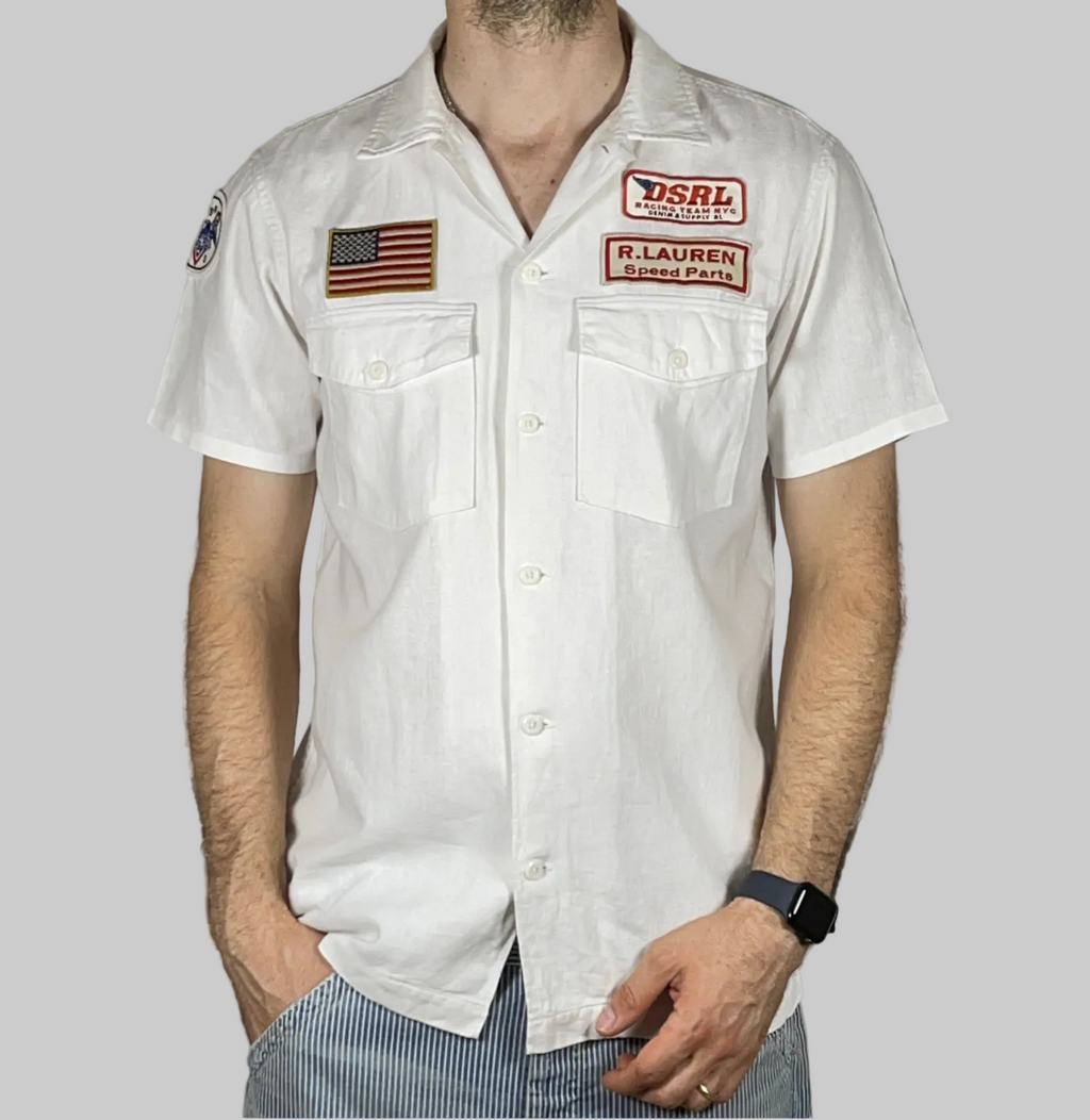 Ralph Lauren Denim & Supply Linen Blend Racing Workwear Shirt (Vintage 2011–2016)