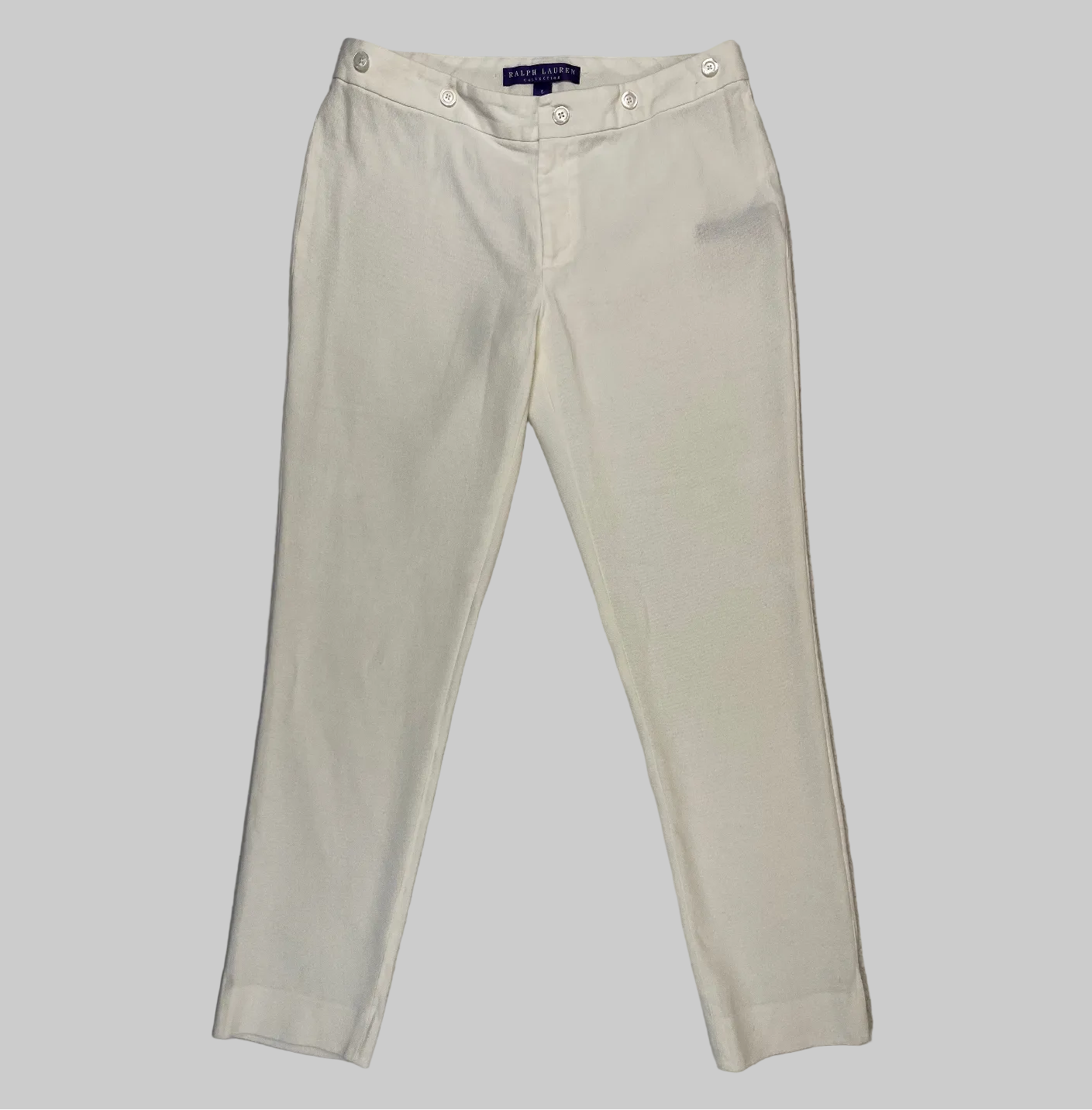 Ralph Lauren Collection Linen Blend Cropped Trousers