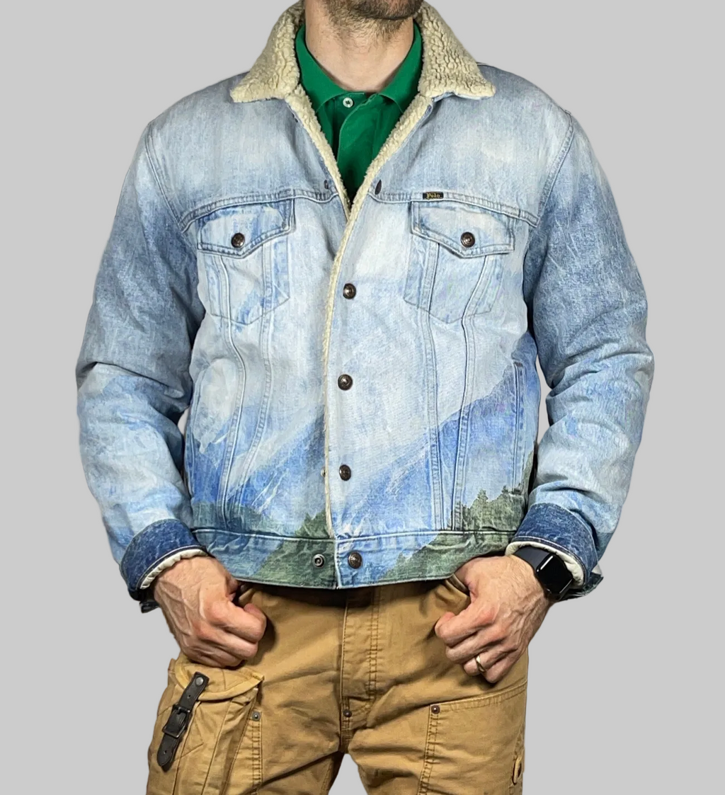 Polo Ralph Lauren Pattern-Lined Denim Trucker Jacket
