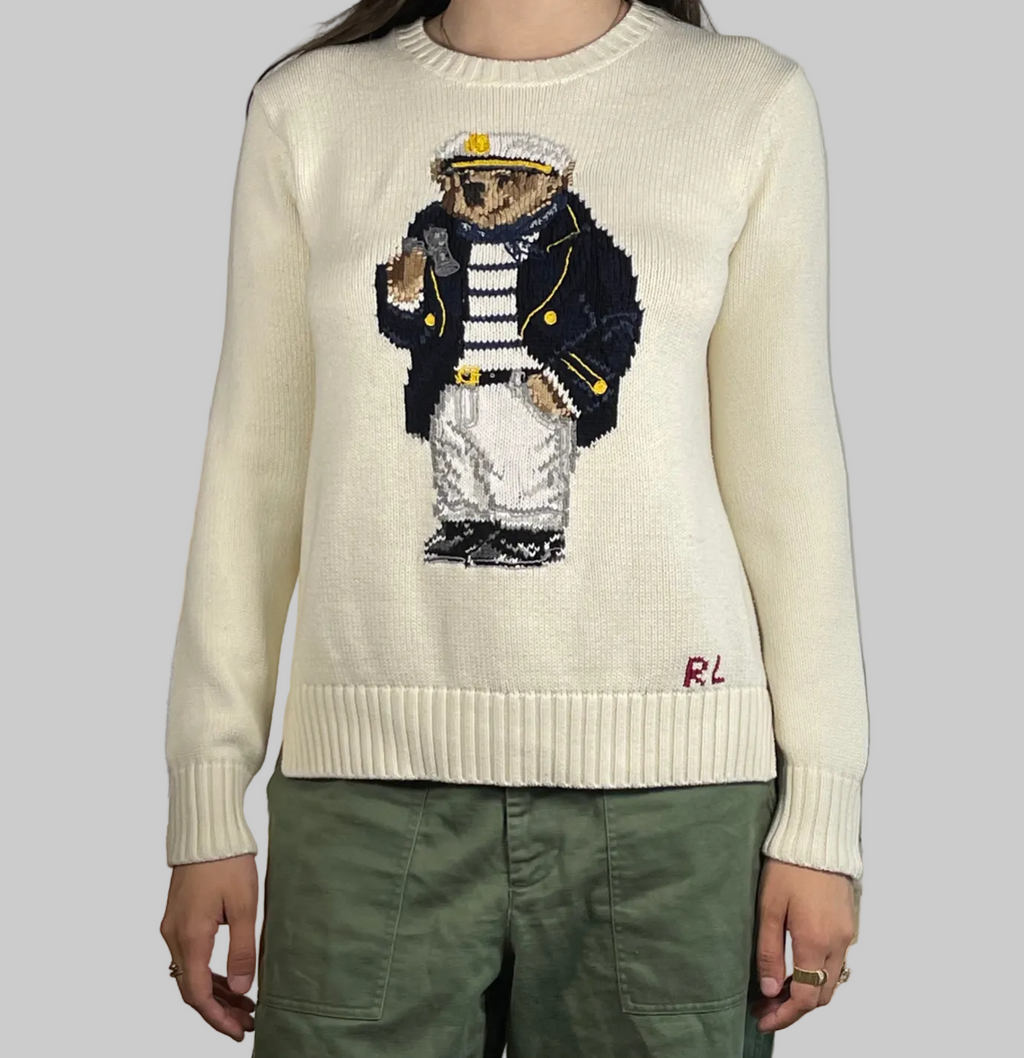 Polo Ralph Lauren Captain Polo Bear Cotton Sweater