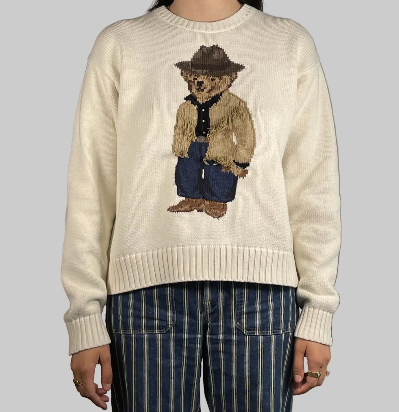 Polo Ralph Lauren Cowboy Polo Bear Cotton Sweater (2024)
