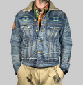 Polo Ralph Lauren Aztec Embroidered Lined Denim Trucker Jacket