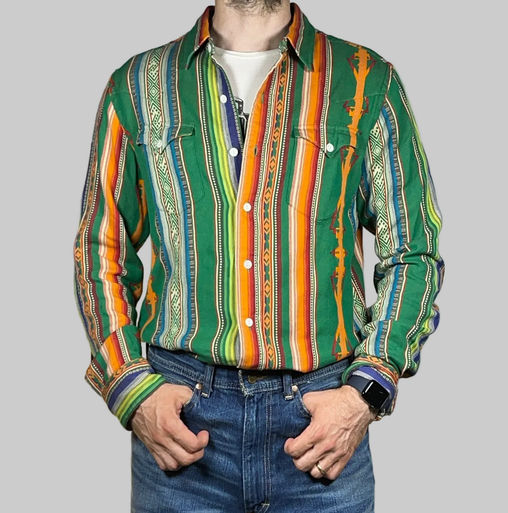Polo by Ralph Lauren Woven Aztec Western Shirt (Vintage)