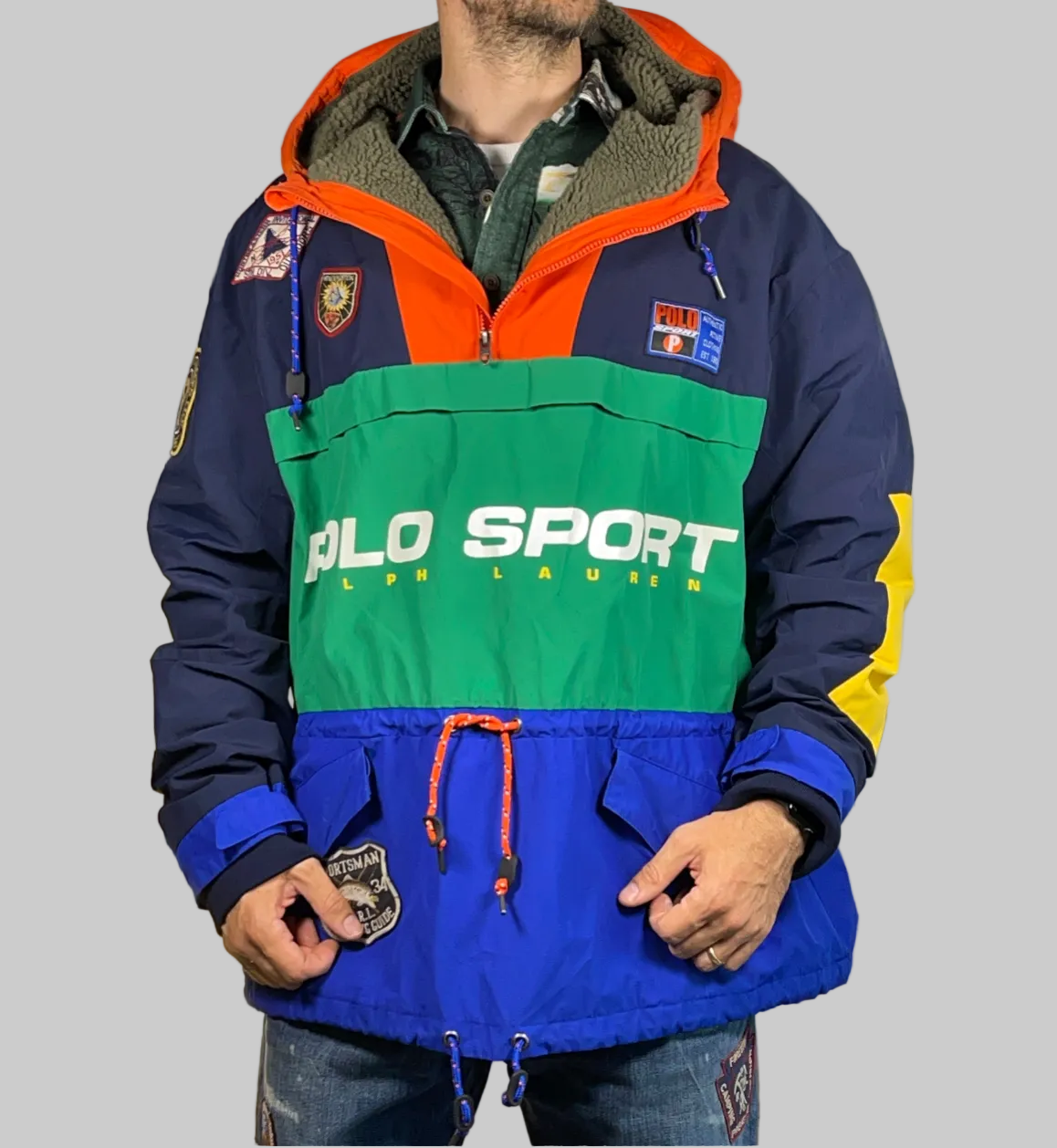 Polo Sport Ralph Lauren Color-Block Water-Repellent Pullover Jacket