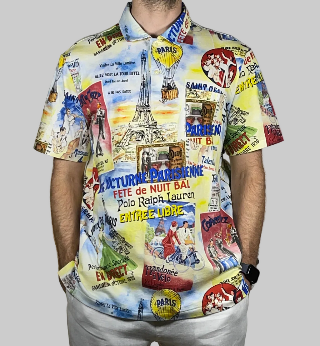 Polo by Ralph Lauren Parisian-Print Cotton Jersey Polo Shirt (2023)