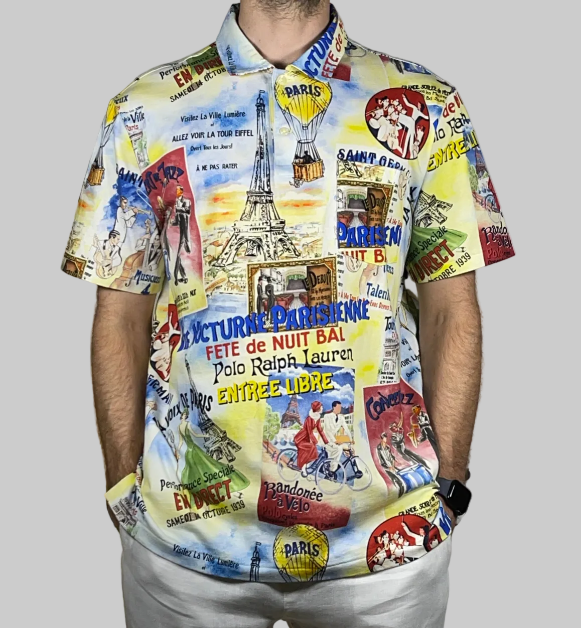 Polo by Ralph Lauren Parisian-Print Cotton Jersey Polo Shirt (2023)