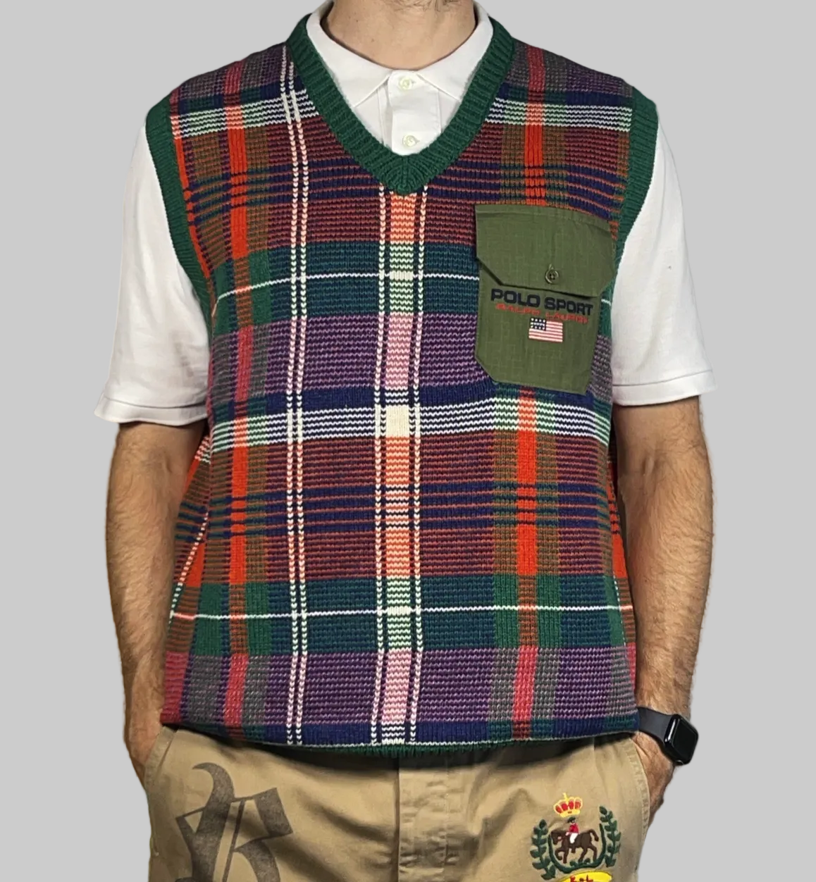 Polo Sport Ralph Lauren Tartan Wool Sweater Vest (2022)