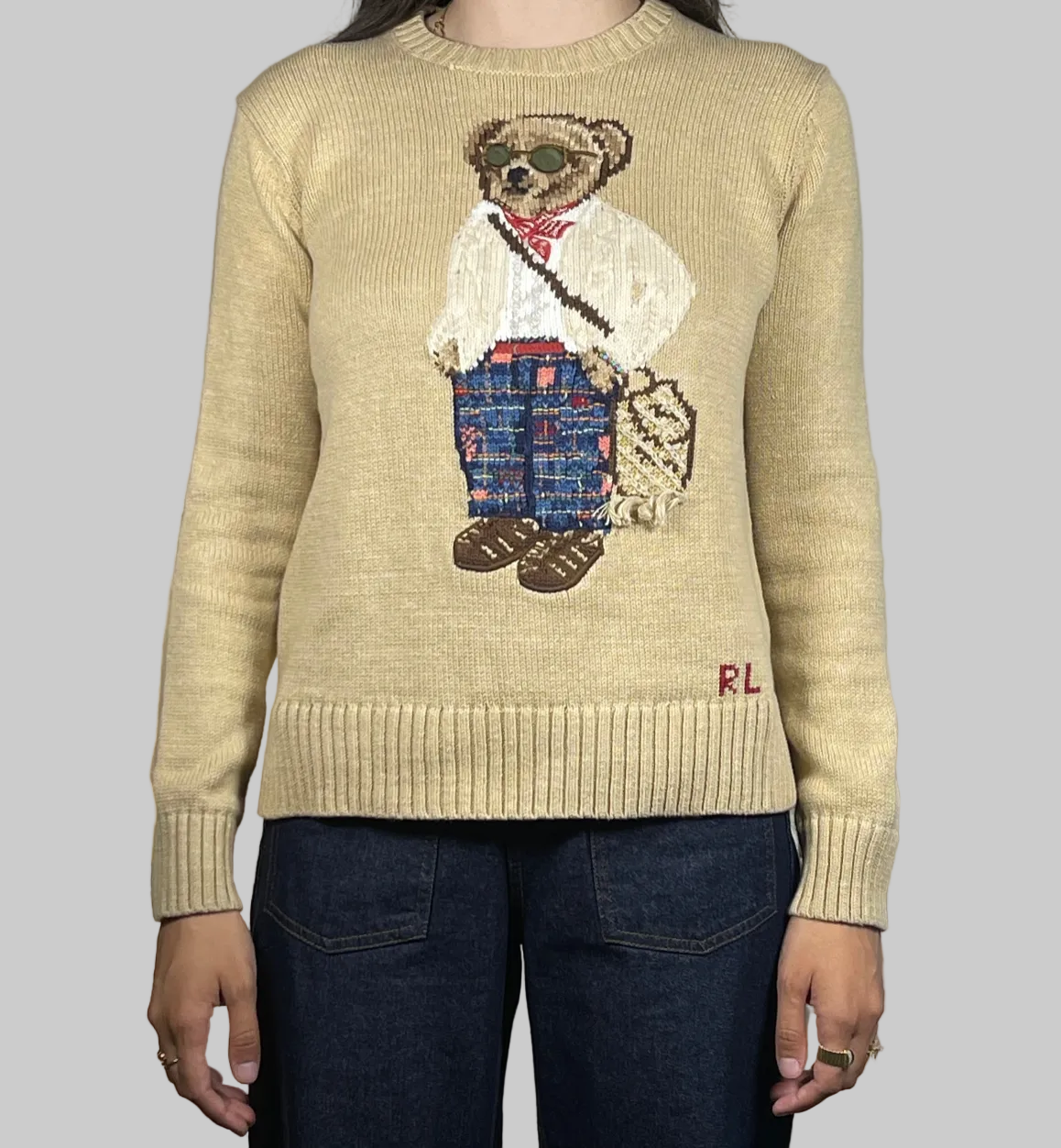 Polo by Ralph Lauren Polo Bear Crossbody Cotton Sweater (2022)