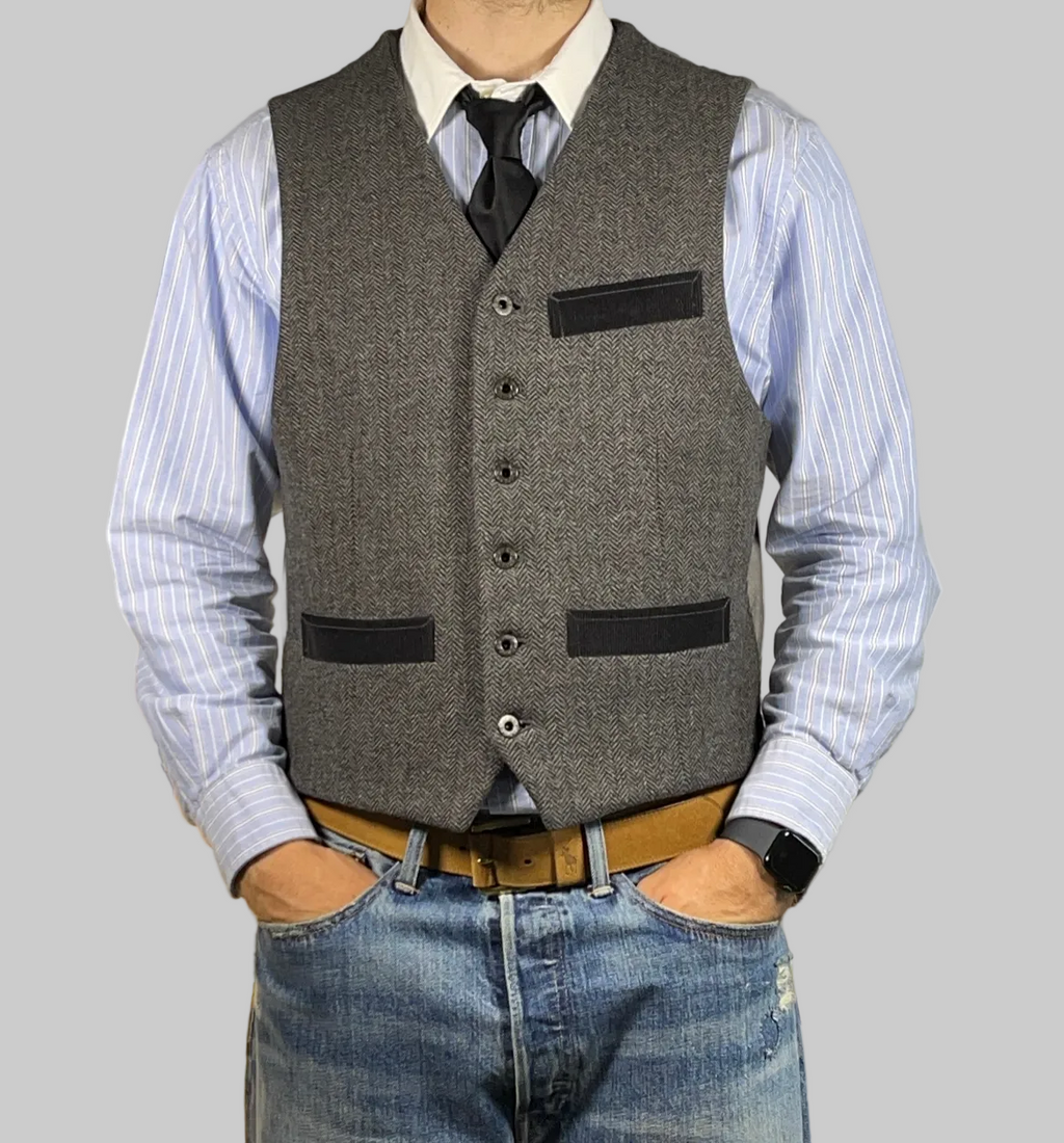 Polo Jeans Co. Ralph Lauren Herringbone Wool Vest