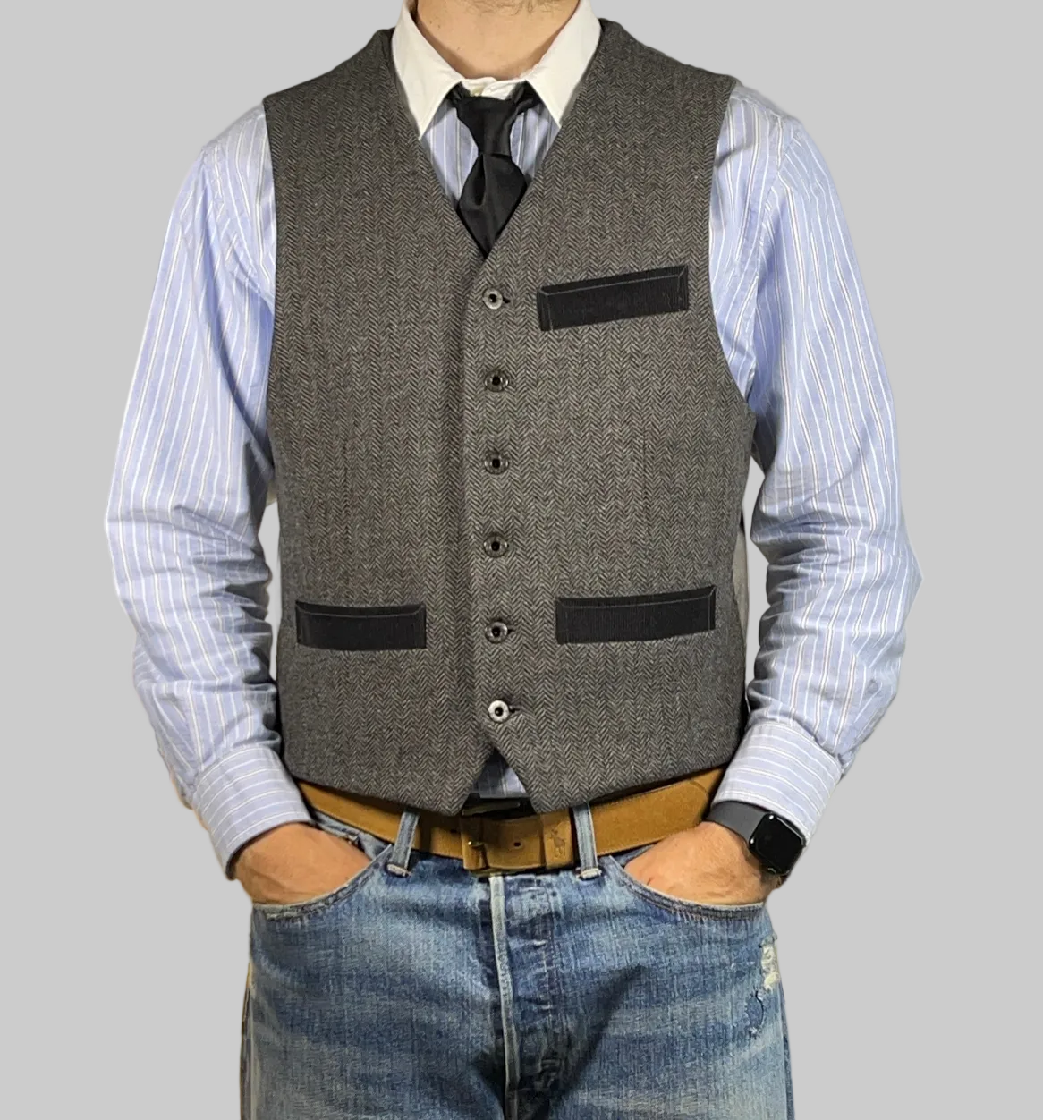 Polo Jeans Co. Ralph Lauren Herringbone Wool Vest