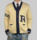 Polo by Ralph Lauren Vintage Collegiate-Inspired Linen & Cotton Cardigan