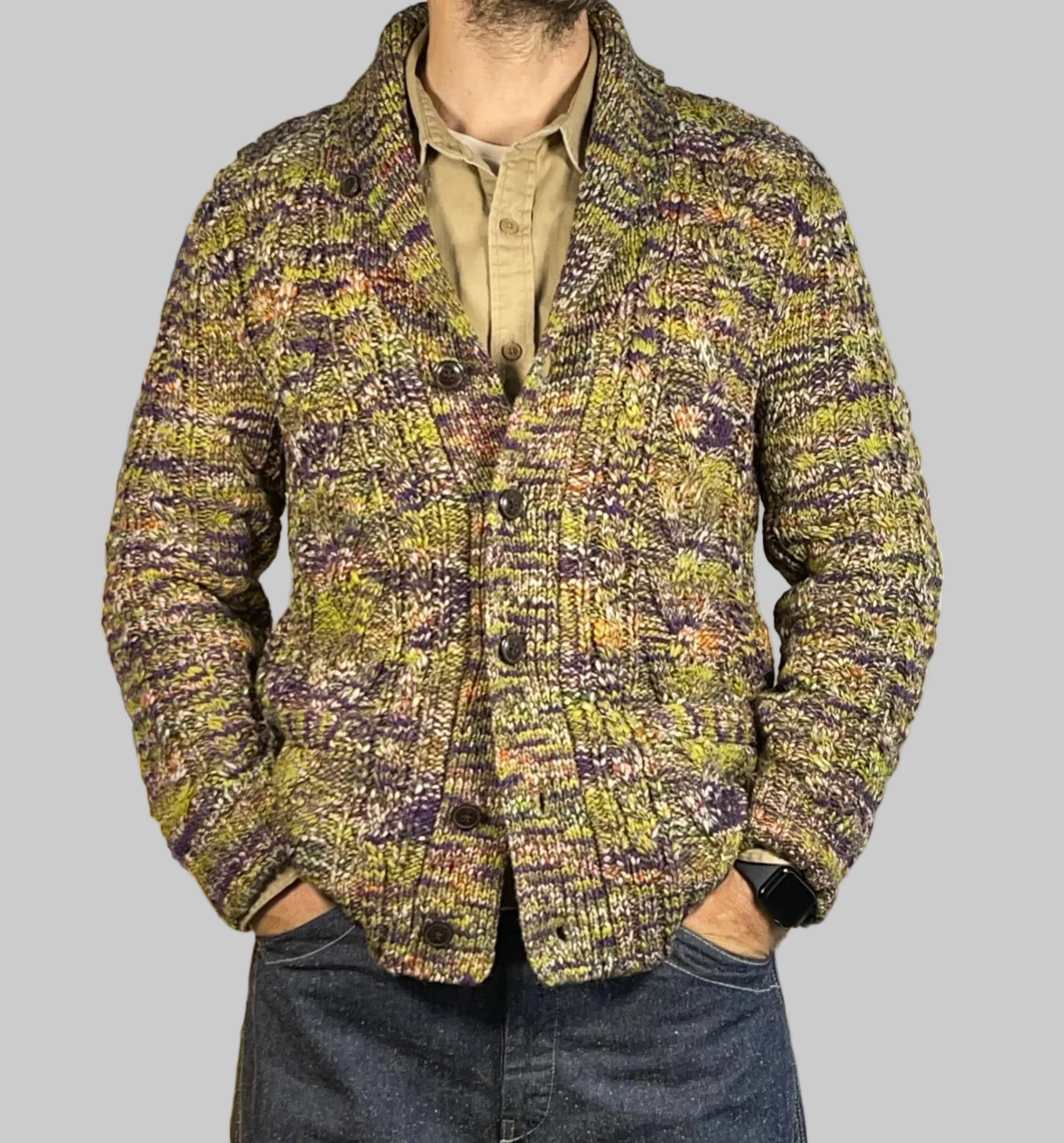 Ralph Lauren Denim & Supply Vintage Aran-Knit Wool-Blend Cardigan (2011)