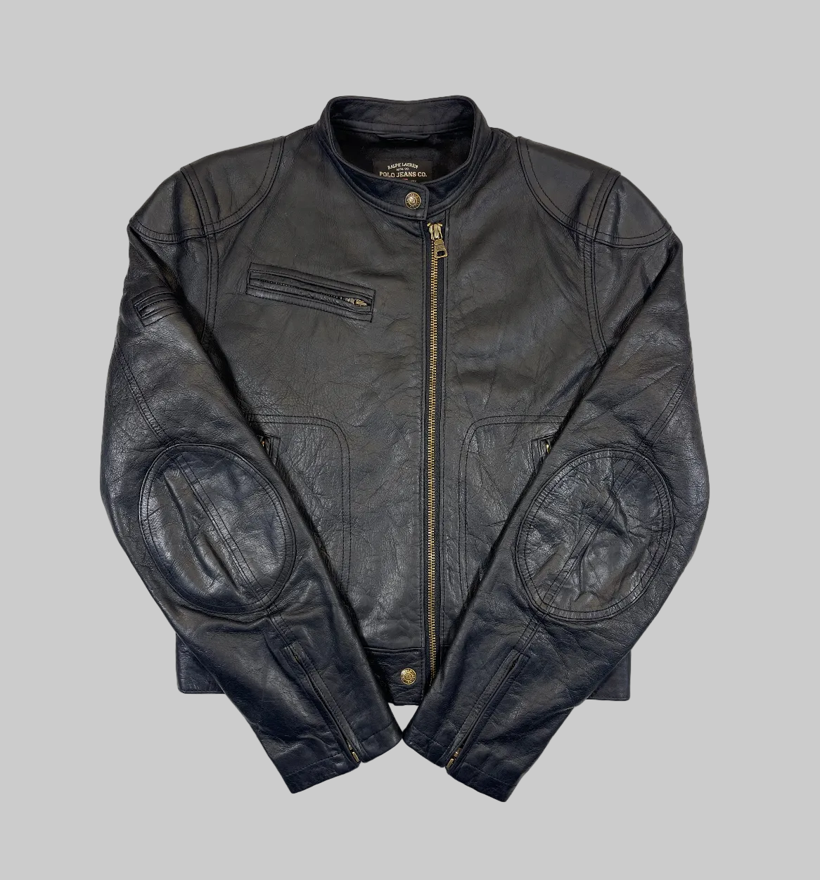 Polo Jeans Co. Ralph Lauren Vintage Genuine Cowhide Motorcycle Jacket