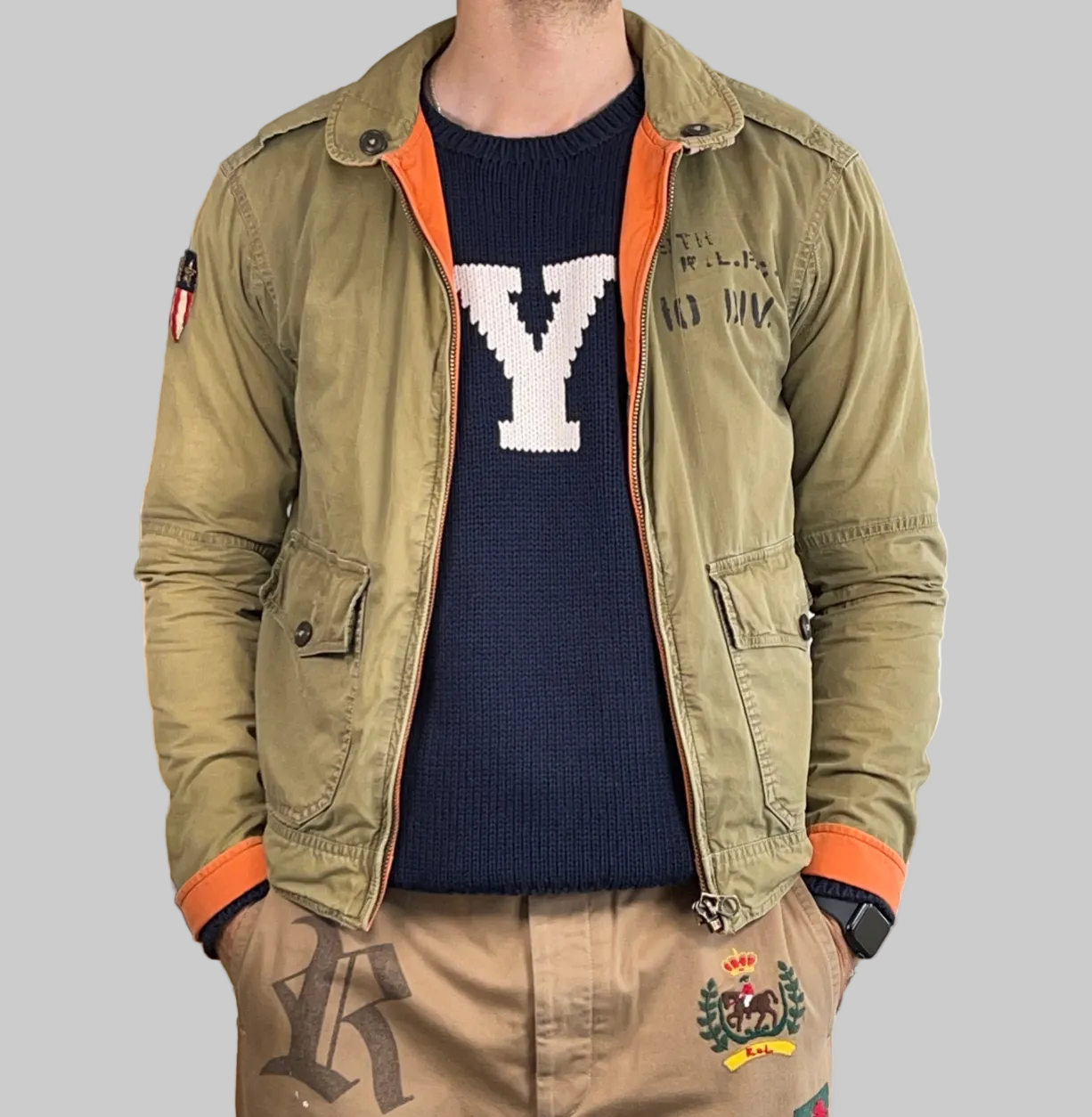 Polo Ralph Lauren & Co. Vintage Reversible Cotton Twill Field Jacket