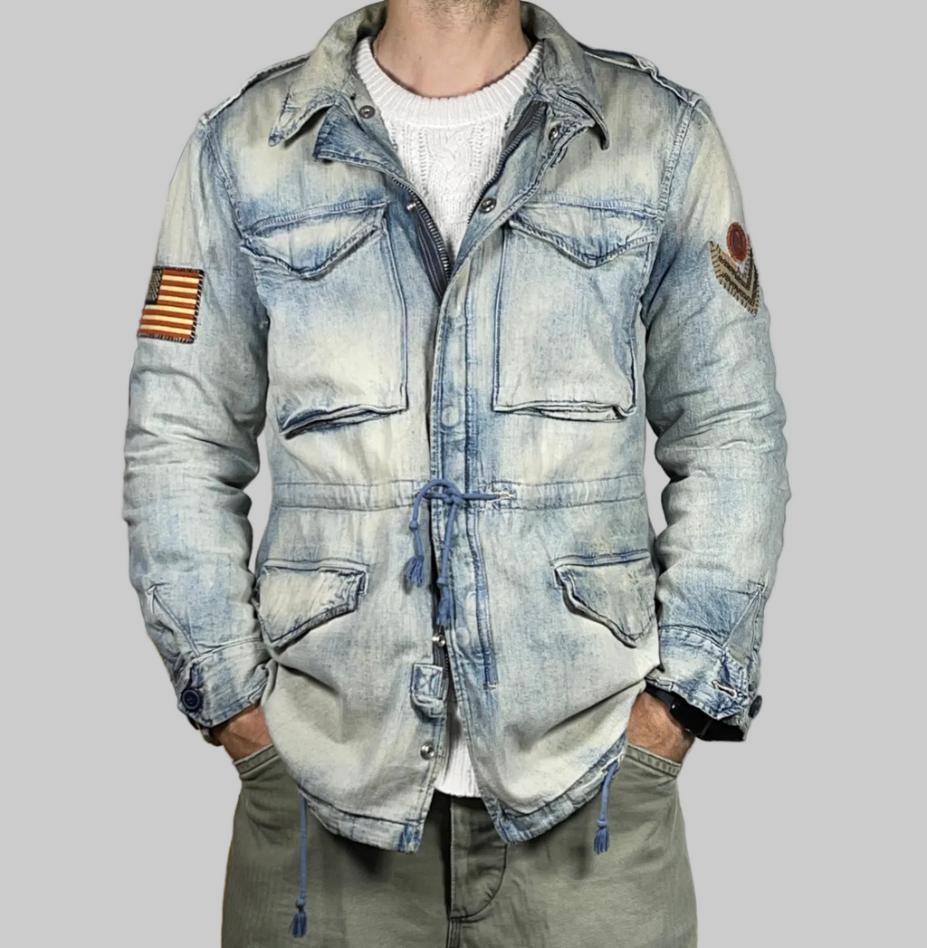 Polo Ralph Lauren & Co. Distressed Denim Field Jacket